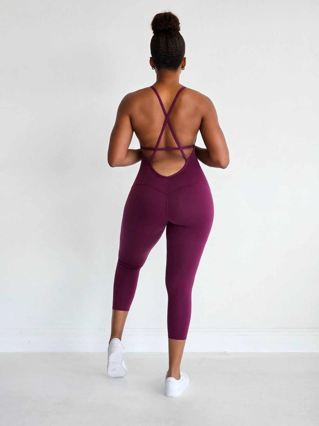 Gifted Crossback Leggings Bodysuit - Maroon