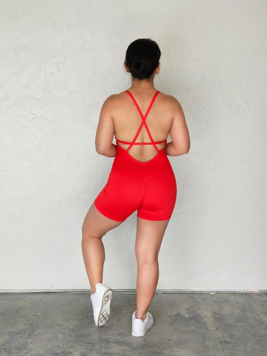 Gifted Crossback Romper - Scarlet