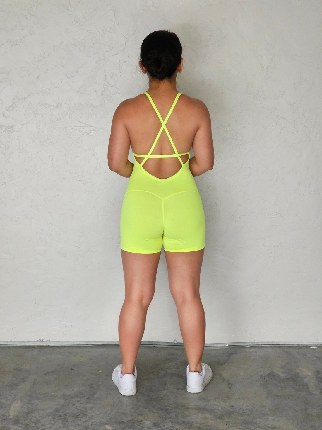 Gifted Crossback Romper - Lemon