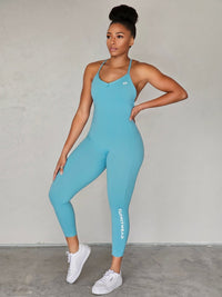 Gifted Crossback Leggings Bodysuit - Aqua