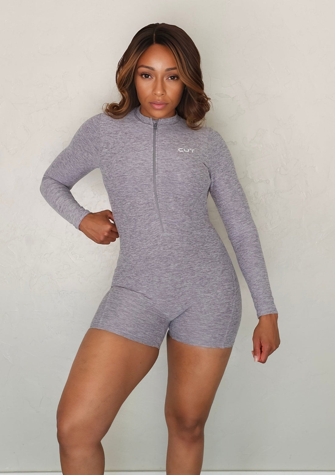 The Stallion Long Sleeve Openback Romper w/ Zipper