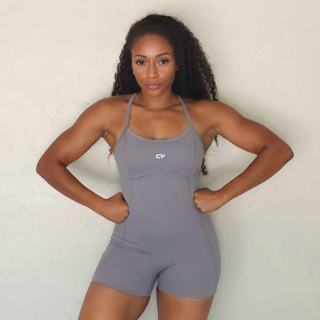 Envy Adjustable Straps Romper w/ Side Pockets