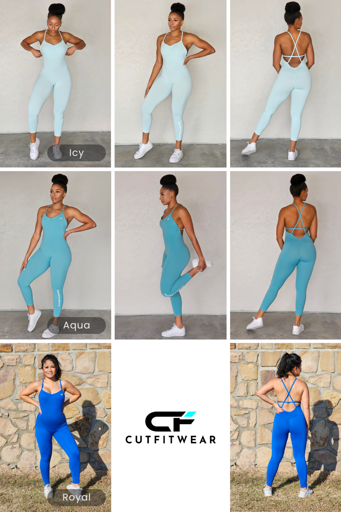 Gifted Crossback Leggings Bodysuit - Aqua