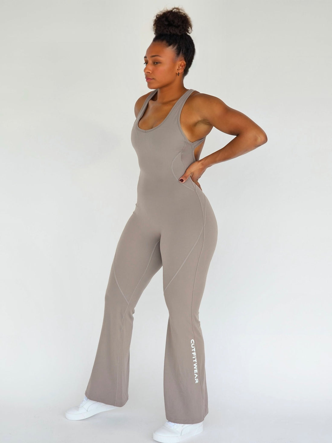 Nova Flare Leggings Backless Bodysuit - Koala